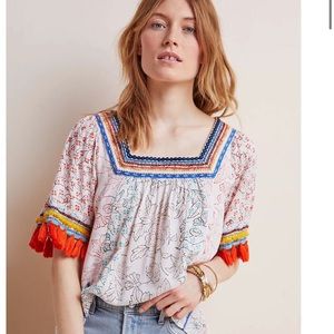 Embroidered Boho Top - Multicolor